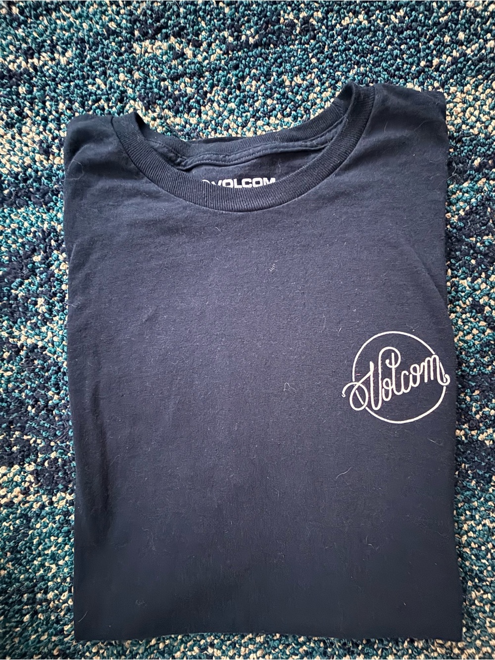 Volcom Navy Short-Sleeve Logo Tee
